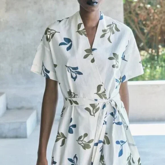 ZARA PRINTED POPLIN DRESS ZW COLLECTION - Picture 3 of 6